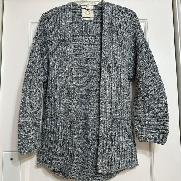 Urban Outfitters Heathered Blue Heavy Knit Cardigan Sweater, XS - Picture 1 of 14